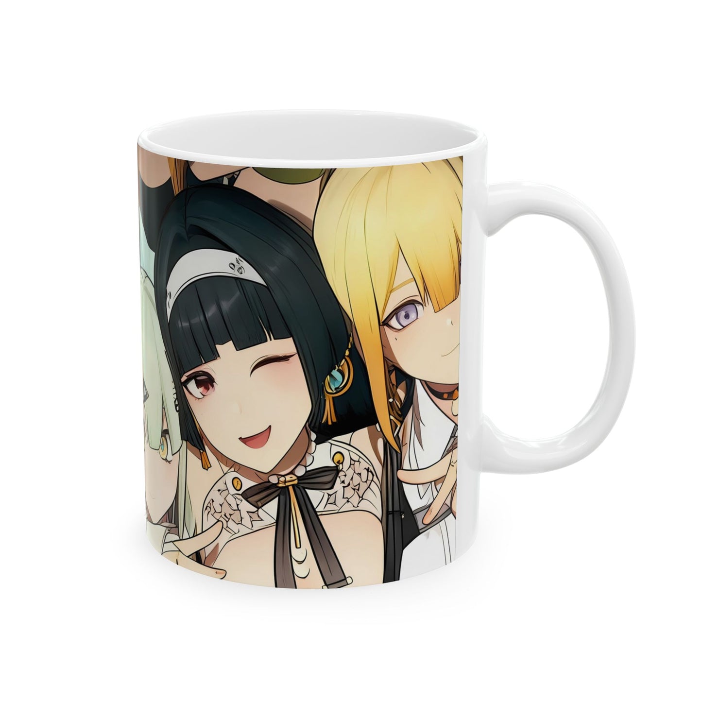 Anime Character Collage Ceramic Mug – Fan-made doujin goods (11oz/15oz)high resolution