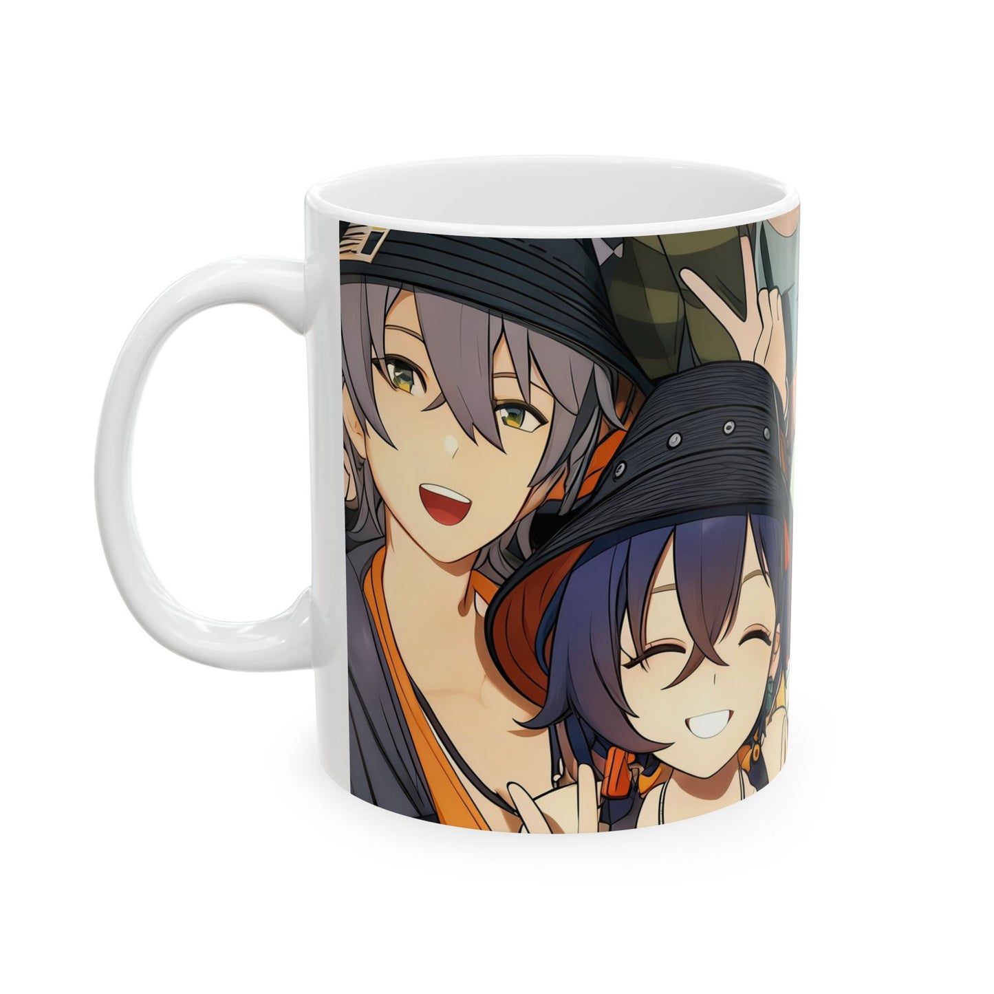Anime Character Collage Ceramic Mug – Fan-made doujin goods (11oz/15oz)high resolution