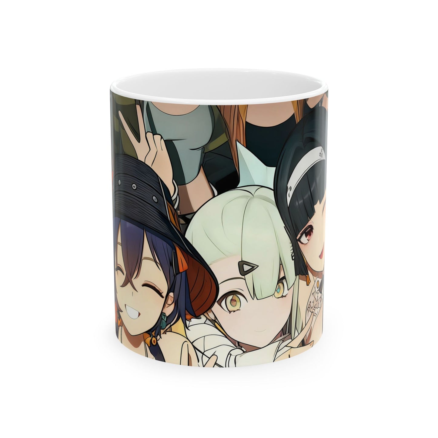 Anime Character Collage Ceramic Mug – Fan-made doujin goods (11oz/15oz)high resolution